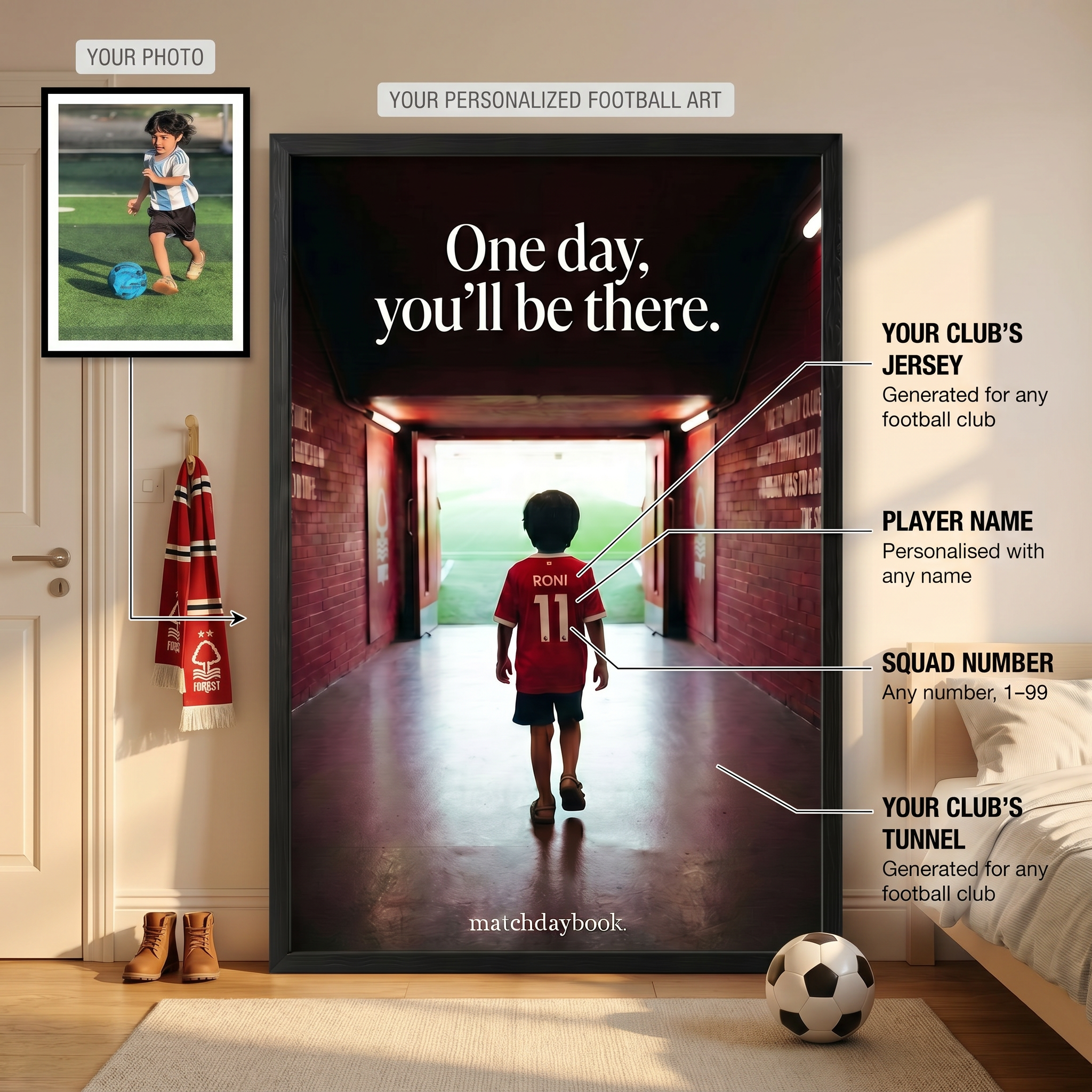 The Tunnel - Personalized Football Art