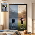 The Work/The Win - Personalized Football Art