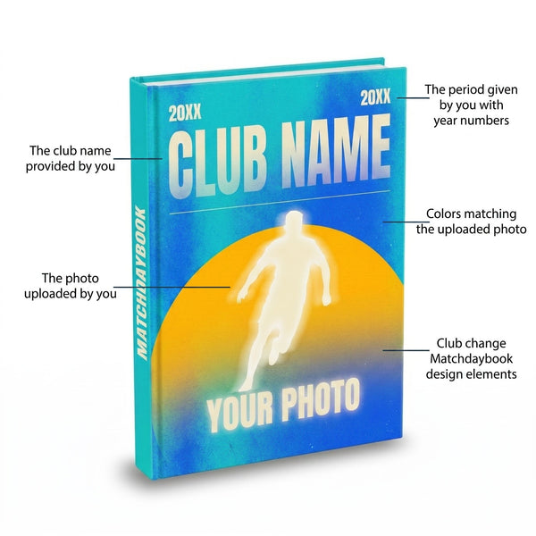CLUB PERIOD MATCHDAYBOOK — Lifetime memory book for football players