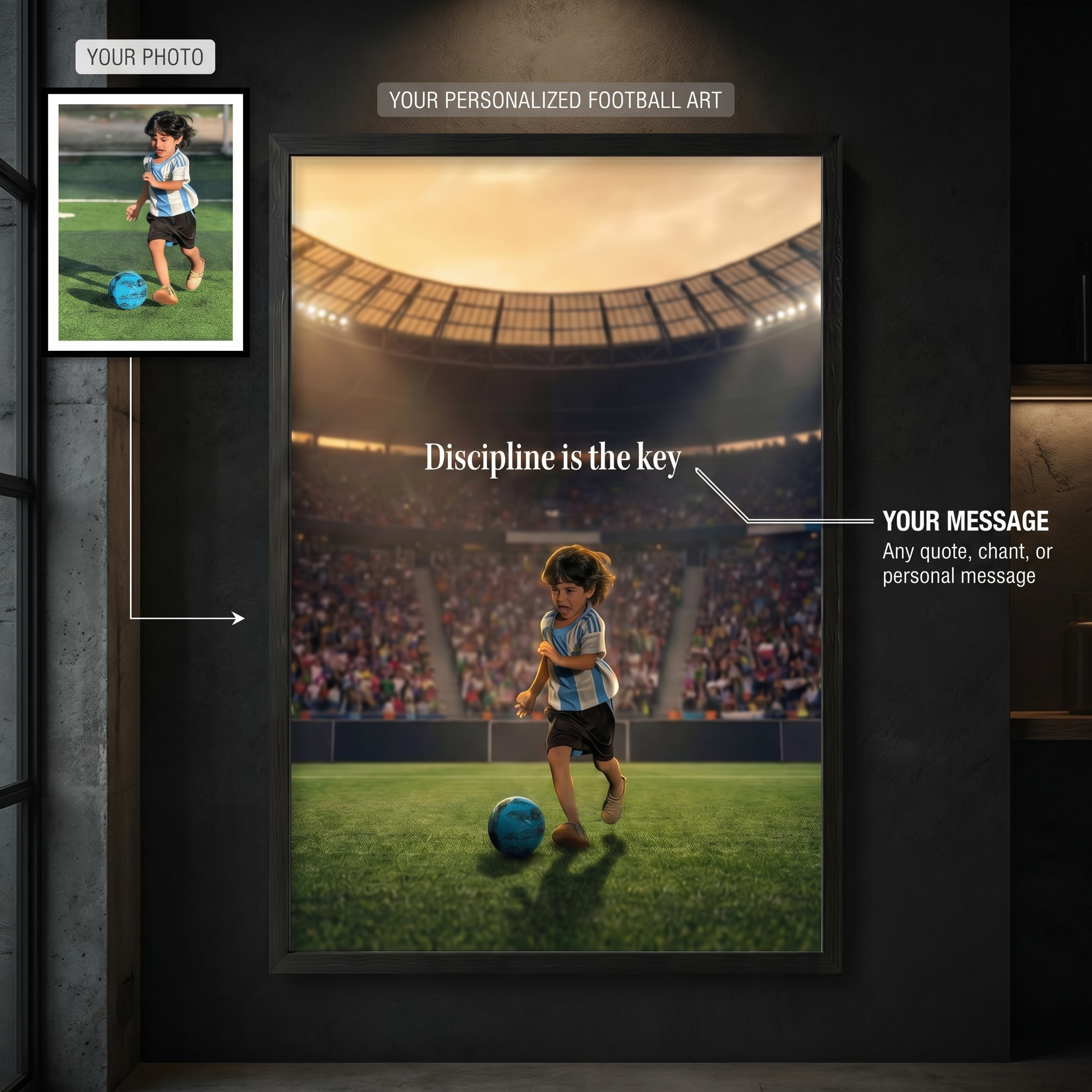 The Stadium - Personalized Football Art