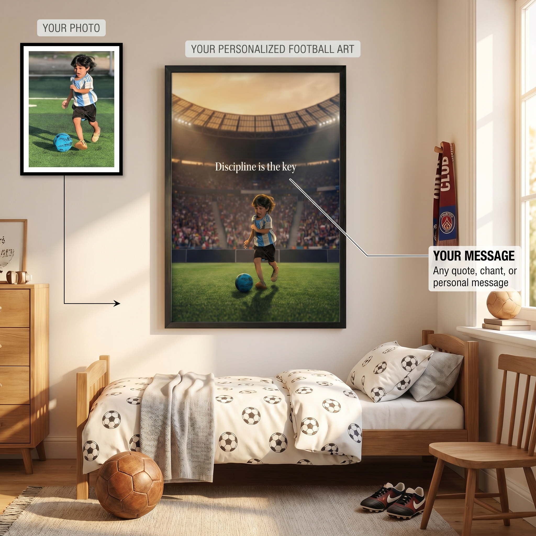 The Stadium - Personalized Football Art