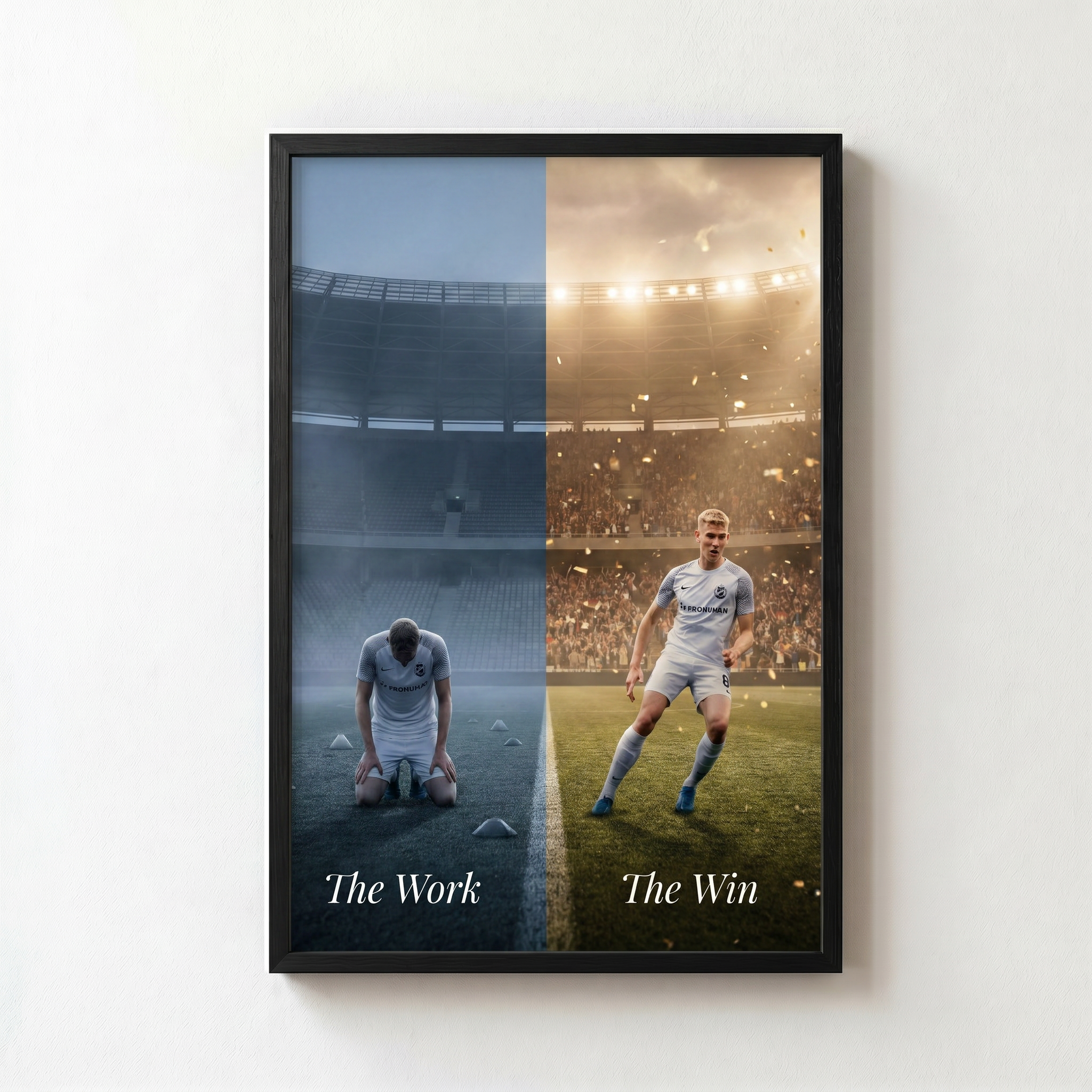 The Work/The Win - Personalized Football Art